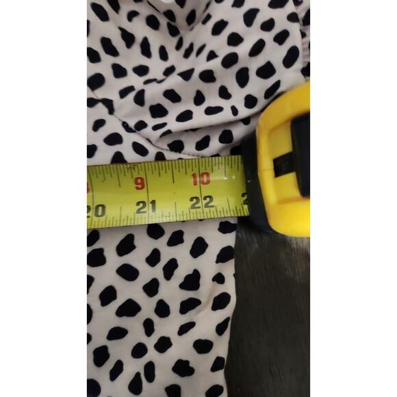 NCLOOK Womans Babydoll Loose Ruffle Dress Crewneck Khaki Spots Plus Size 3XL New - Picture 3 of 8